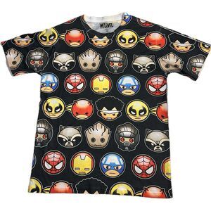 Marvel Comics Mens Black Spider-Man Iron Man‎ Rocket Racoon Superhero T-Shirt S